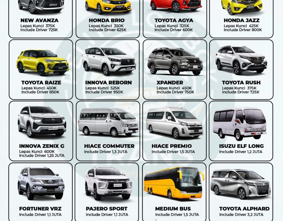 harga sewa mobil lombok 2026